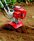 Gas Powered Tiller Cultivator Lightweight 20 Pound Yard Tool With Folding Handles And Carrying Handle Easy Storage 2 Cycle Engine