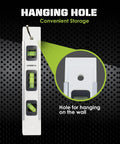 Magnetic 9 Inch Box Level Torpedo Level With 45 90 180 Degree Bubbles Top View Handy Green Acrylic Vials Hanging Hole