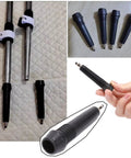 5 Pack Trekking Pole Tips Replacement Carbide Tungsten End Caps For Outdoor Hiking Sticks Climbing Walking Poles Gear Durable Wear Resistant Universal Rod End Tip Set, black, 76x12 mm
