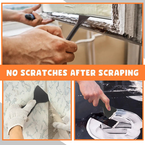 9 Piece Plastic Scraper Set With Razor Blade Scraper Plastic Pick Putty Knife And Thin Spudgers used on different surfaces