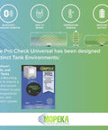 Pro Check Universal Sensor Bluetooth Ultrasonic Tank Level Sensor For Aluminum Plastic And Poly Tanks Up To 250 Gallons A Smart Real Time Readout For Propane Grills Water Tanks And Campers displayed with Bluetooth features and installation instructions
