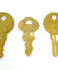 Master Dispenser Key Ring Set With 27 Common Paper Towel And Toilet Paper Keys For Janitors Maintenance Pros Hospitals Schools And Medical Facilities Today showing five gold metal keys.