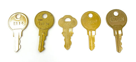 Master Dispenser Key Ring Set With 27 Common Paper Towel And Toilet Paper Keys For Janitors Maintenance Pros Hospitals Schools And Medical Facilities Today showing five gold metal keys.