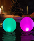 Inflatable Solar Floating Pool Lights Glow Globes 14 Inch Waterproof IP68 LED Lit Color Changing Night Lights For Pool Beach Garden