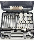 Heavy Duty 24 To 40mm Valve Seat Reamer, Universal Valve Grinding Tool Set For Cars And Trucks, Durable Repair Kit With Manual Electric Handles, Fix Engine Malfunctions Fast With This Solid Workhorse Gear. open case with metal valve seat reamer set