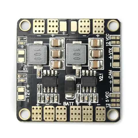 Beefy Power Hub And Distribution Board For Drone Builders With Double BEC 5V 3A And 12V 2A Output on 4 Layer PCB