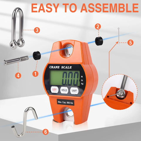 Heavy Duty 660Lb Digital Crane Scale Rock Solid Handheld Hanging Weight Meter Slick Backlit Lcd Display Built Tough Compact Portable For Garage Farm Weekend Real Deal Gear