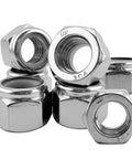 M2 0.4mm Nylon Insert Lock Nuts 304 Stainless Steel A2-70 Hex Nylock Nuts Coarse Thread Set For Automotive Machinery And DIY
