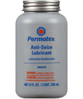 Permatex Anti-Seize Lubricant 8 oz container, silver bottle with blue text, suitable for high temperature automotive use