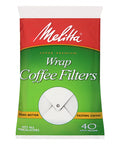Wrap Around Coffee Filters Three 40 Count Packs Fits All Percolators Oxygen Cleansed Pulp Paper packaging