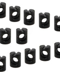 Heavy Duty M6 Barrel Nuts Hardware Kit With 10 By 11mm Dowels Slotted Nuts And Horizontal Holes Black Finish 12 Pcs