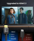 Heavy Duty HDMI Extension Cable 3.3 Feet Sweet Plug And Play Setup Next Level 8K At 60Hz And 4K At 120Hz clarity comparison on TV.