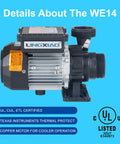 Top Shelf Zero Fuss Hot Tub Circulation Pump 240V 230V 0.35 Horsepower Spa Pool Motor side view with copper motor.