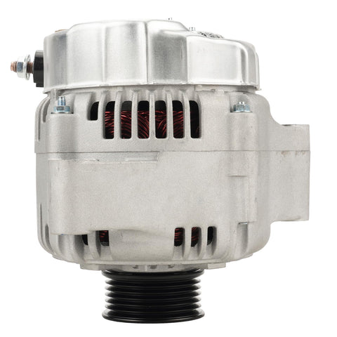 Side view of a 100 Amp Automotive Alternator For Lexus LS400 GS400 SC400 SC430 1998 To 2005 Replacement with 6 Groove Pulley