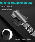 Side view of 2 Pack VVT Variable Valve Timing Solenoid For 3.5L V6 Engines, Oil Control Valve Replacement Set