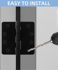 6 Pack Heavy Duty 4 Inch Ball Bearing Door Hinges Stainless Steel Matte Black Built To Last For Left And Right Hand Doors With One Quarter Radius Corners Includes 48 Screws, installed on door
