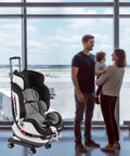 Portable Car Seat Dolly for Travel Foldable Hand Truck with 110 Lb Capacity at airport with family