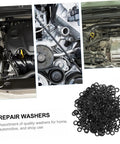 Spring Wave Washer Gasket Kit 500 Pieces Spring Steel Wave Washers For Electrical Connections And Automotive Applications, black washers for engine repair