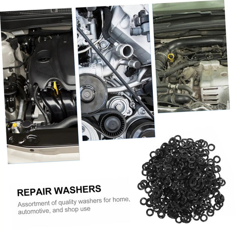 Spring Wave Washer Gasket Kit 500 Pieces Spring Steel Wave Washers For Electrical Connections And Automotive Applications, black washers for engine repair