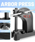 Heavy Duty 3 Ton Arbor Press With Ergonomic Handwheel And Non Slip Grip 12 Inch Tall Cast Iron Desktop Machine for metal punching with reversible ram.