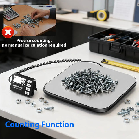 Rock Solid Digital Shipping Scale With Dead On Point 440lb Capacity And Easy Read Display Smooth for weighing screws.
