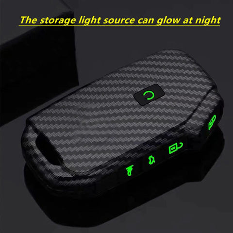 Durable Key Fob Cover For Kia Keyless Remote With Glow In The Dark Silicone Button Pad And ABS Protector Case Black