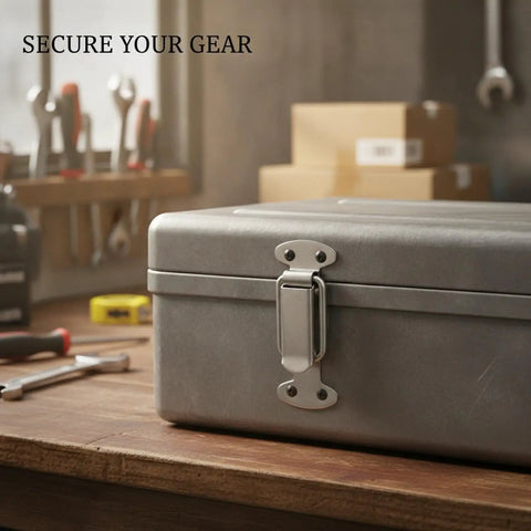 Heavy Duty Stainless Steel Draw Latch For Toolboxes, Crates And Cases With Spring Toggle Hook 3.5 X 2.1 X 1.1 Inches 1 Pack