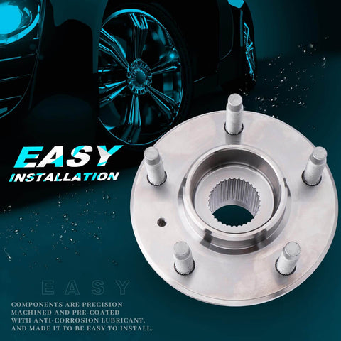 Front Wheel Hub And Bearing Assembly 513121 2 Pack Direct Fit For Cadillac Eldorado Seville DeVille DTS With ABS 5 Lug