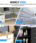 Heavy Duty Zinc Alloy Drawer Lock With Chrome Finish And Matching Screws on desks, mail boxes, and chests of drawers.