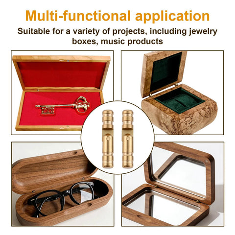 Multi-functional application of 25 Pieces Brass Barrel Hinges For Wooden Boxes And Jewelry Boxes Concealed Hidden Cylindrical Hinges 2x0.4 Cm