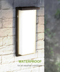 14 Inch Outdoor Wall Light Front Door Sconce With 3CCT Dimmable Ultra Bright LED Waterproof ETL Listed 20W mounted on wall