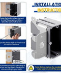 Installation instructions for 20 Pack 1 Gang Adjustable Square Plastic Electrical Outlet Boxes ETL Listed 21 Cubic Inch PVC