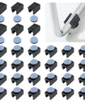 Set Of 30 Furniture Glider U Shaped Chair Pads With Round Teflon Sliders For Cantilever Chairs And Desks Easy Glide Durable Protectors