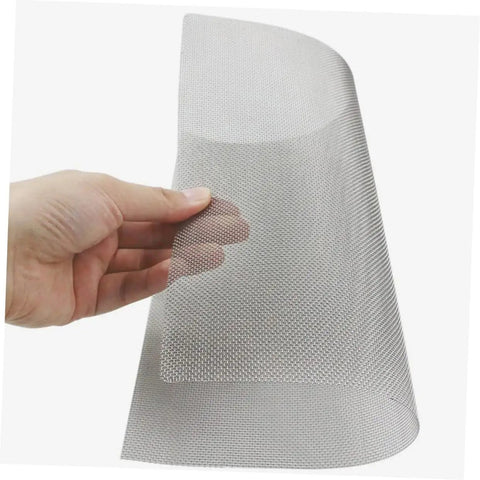Hand holding 12 Pack Bumper Repair Mesh Kit For Cars And Trucks Quick Thermoplastic Welding Screen Mesh For DIY Car Damage Fix Easy To Use Durable Wire Mesh