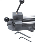 Quick Release Drill Press Vise 4 Inch Featuring High Carbon Steel Center Bar Hardened Locking Mechanism with hex wrenches
