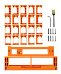 Top Rated Shop Favorite Adjustable Concealed Hinge Router Template For Cabinet Doors Reusable Woodworking Jig with orange components.