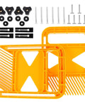Killer Woodworking Featherboard Safety Kit Featuring Extended Yellow Antislip Hold Down Bar For Table Saw And Engraving Machine High Performance Equipment, two yellow featherboards with clamps and hardware.