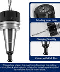 Pro Grade ISO30 ER32 Collet Chuck G2.5 Balanced Tool Holder 30000Rpm High Speed Milling Lathe Adapter showing clamping stability and pull pin.