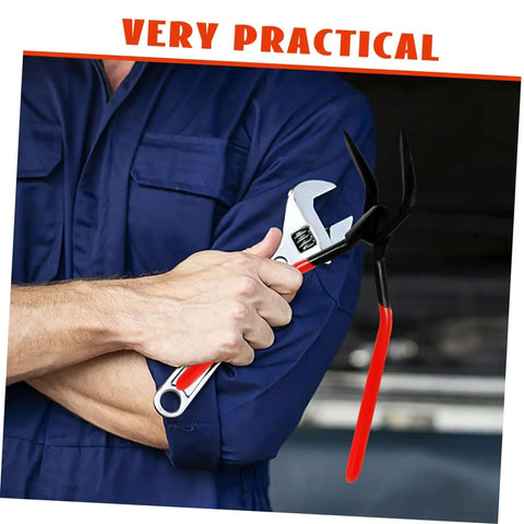 Person using Seam Metal Bender Tool Hand Seamer Pliers For Sheet Metal Bending And Flattening in workshop