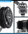 Top Shelf Ac Air Conditioning Compressor Assembly With Clutch And Electronic Plug Fits Nissan Altima 2013 Through 2018 close-up of compressor components