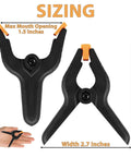 3.5 Inch Heavy Duty Nylon Spring Clamps Pack Of 10 For Backdrops Pool Covers Photography And Home Improvement, sizing details