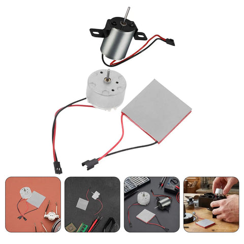 Heat Powered Fireplace Fan Replacement Motor Repair Kit For Wood Stoves And Electric Stove Fans Quiet And Built Tough Durable Metal Motor Easy Install Noise Reduction Fits Most Stove Fans, replacement motor, wires, and heat plate