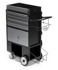 Heavy Duty Utility Cart Featuring Rock Solid Build And Smooth Rollin Wheels Plus No Drama Storage Rack For Light Bulbs industrial design with storage compartments