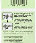 Packaging back for Clover 3142 yarn needle threader, showing usage instructions and material details.