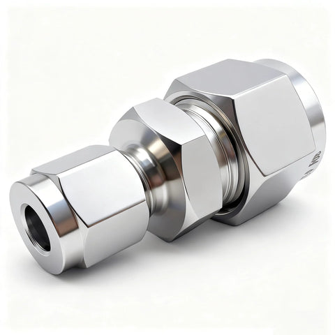 Lophtnix 304 stainless steel compression tube fitting, reducing union, 1/4 in to 3/8 in OD, straight adapter, set of 2