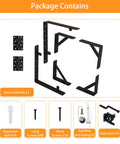 Anti Sag Fence Gate Kit Heavy Duty Gate Hardware With Latch Set showing components including corner braces and screws.