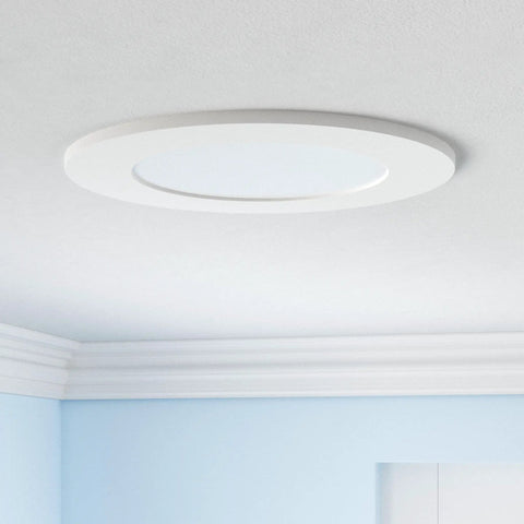 Ultra Thin 4 Inch LED Recessed Light With Junction Box Dimmable 10W CCT Color Selectable installed in ceiling