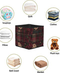 Premium Lightweight Foldable Oxford Fabric Storage Cube Bin With Dope All Over Print Artwork And Rigid Base, 25 cm, for organizing toys and linens.