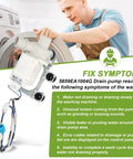 Washer Drain Pump Assembly 5859EA1004G Replacement for Kenmore Top Load Washers Easy Install shown with wiring and mounting bracket