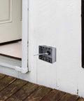 2 Gang Weatherproof Deep Box For Outdoor Electrical Wiring With Five 1 Inch Threaded Outlets Gray Rugged Outdoor Junction Box installed on wall